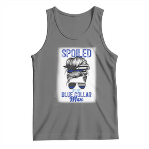 Blue Collar Wife Life Messy Bun Tank Top TS14 Black Heather Print Your Wear