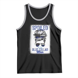 Blue Collar Wife Life Messy Bun Tank Top TS14 Black Athletic Heather Print Your Wear