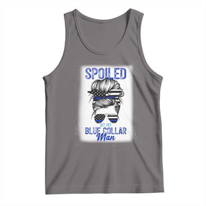 Blue Collar Wife Life Messy Bun Tank Top TS14 Deep Heather Print Your Wear