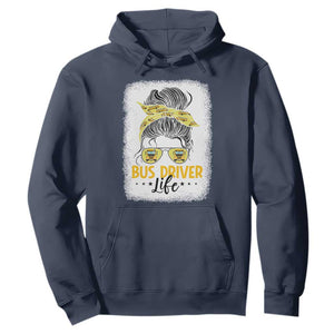 Messy Bun School Bus Driver Life Hoodie TS14 Navy Print Your Wear