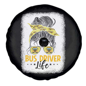 Messy Bun School Bus Driver Life Spare Tire Cover TS14 Print Your Wear
