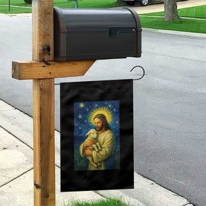 Jesus Christian Garden Flag Hug Lamb Starry Night Van Gogh TS14 Print Your Wear