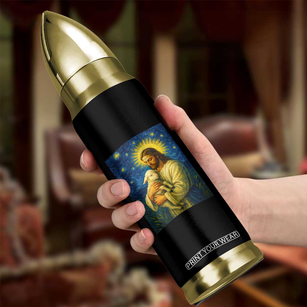 Jesus Christian Bullet Tumbler Hug Lamb Starry Night Van Gogh TS14 Print Your Wear