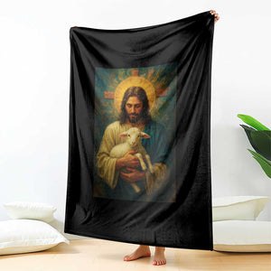 Jesus Christian Throw Blanket Hug Lamb Faith Easter TS14 Print Your Wear