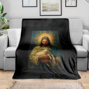 Jesus Christian Throw Blanket Hug Lamb Faith Easter TS14 Print Your Wear