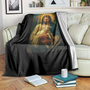 Jesus Christian Throw Blanket Hug Lamb Faith Easter TS14 Print Your Wear