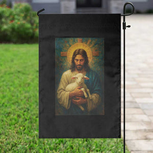 Jesus Christian Garden Flag Hug Lamb Faith Easter TS14 Print Your Wear
