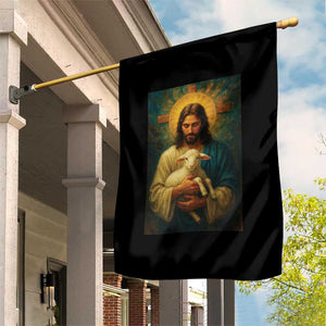 Jesus Christian Garden Flag Hug Lamb Faith Easter TS14 Print Your Wear