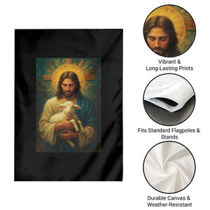 Jesus Christian Garden Flag Hug Lamb Faith Easter TS14 Print Your Wear