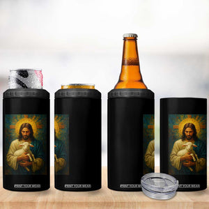 Jesus Christian 4 in 1 Can Cooler Tumbler Hug Lamb Faith Easter TS14 Print Your Wear
