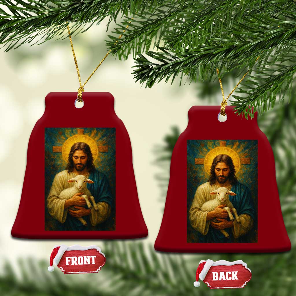Jesus Christian Ceramic Ornament Hug Lamb Faith Easter TS14 Print Your Wear
