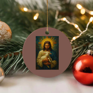 Jesus Christian Ceramic Ornament Hug Lamb Faith Easter TS14 1pc Mocha Print Your Wear