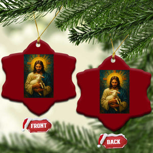 Jesus Christian Ceramic Ornament Hug Lamb Faith Easter TS14 Print Your Wear