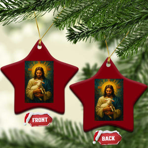Jesus Christian Ceramic Ornament Hug Lamb Faith Easter TS14 Print Your Wear