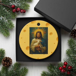 Jesus Christian Ceramic Ornament Hug Lamb Faith Easter TS14 1pc Yellow Cheese Print Your Wear