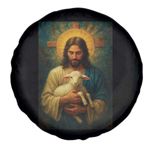 Jesus Christian Spare Tire Cover Hug Lamb Faith Easter TS14 Print Your Wear