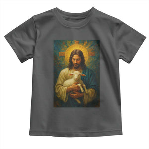 Jesus Christian Toddler T Shirt Hug Lamb Faith Easter TS14 Dark Heather Print Your Wear