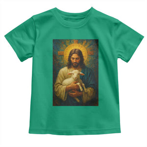 Jesus Christian Toddler T Shirt Hug Lamb Faith Easter TS14 Irish Green Print Your Wear