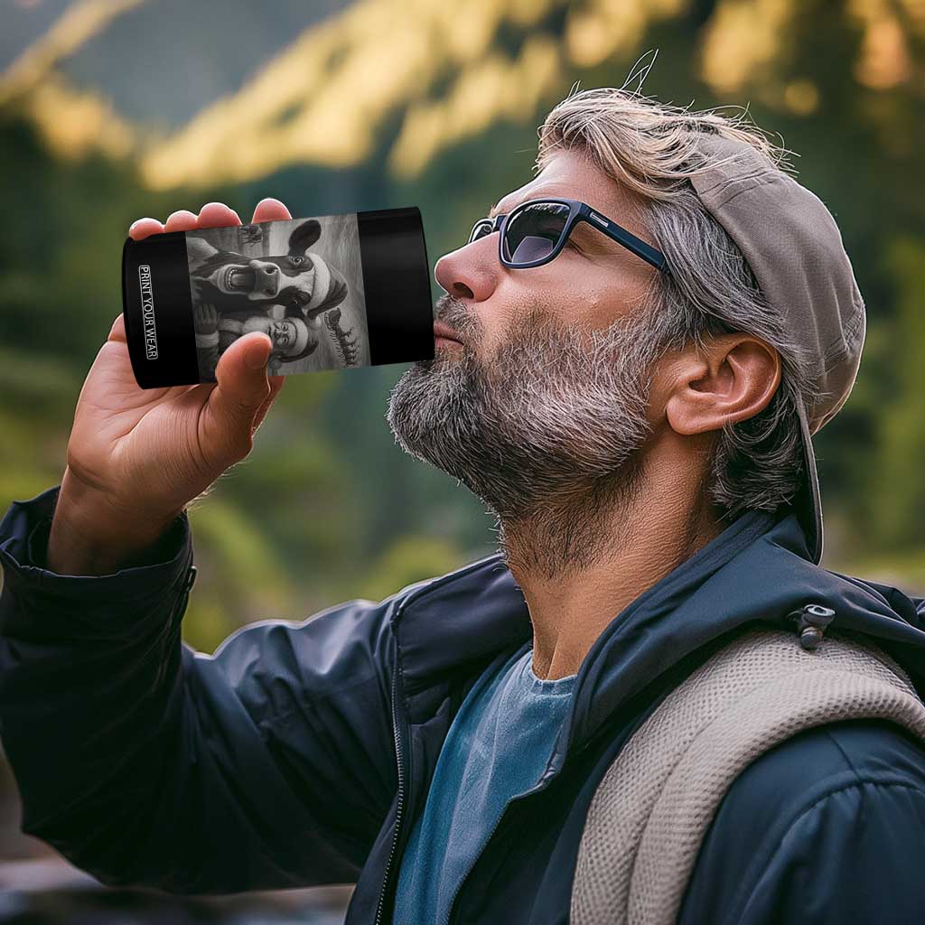 Funny Santa Selfie with Cow Christmas 4 in 1 Can Cooler Tumbler TS14 Print Your Wear