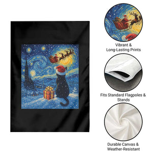 Cat Starry Night Christmas Garden Flag Van Gogh Cat Lover Xmas TS14 Print Your Wear
