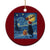 Cat Starry Night Xmas Ceramic Ornament Van Gogh Cat Lover Xmas - Print Your Wear