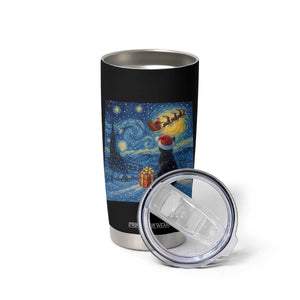 Cat Starry Night Christmas Tumbler Cup Van Gogh Cat Lover Xmas TS14 Print Your Wear