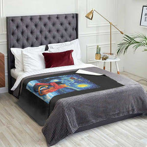 Funny Couples Christmas Throw Blanket Cats Lover Starry Night TS14 Print Your Wear