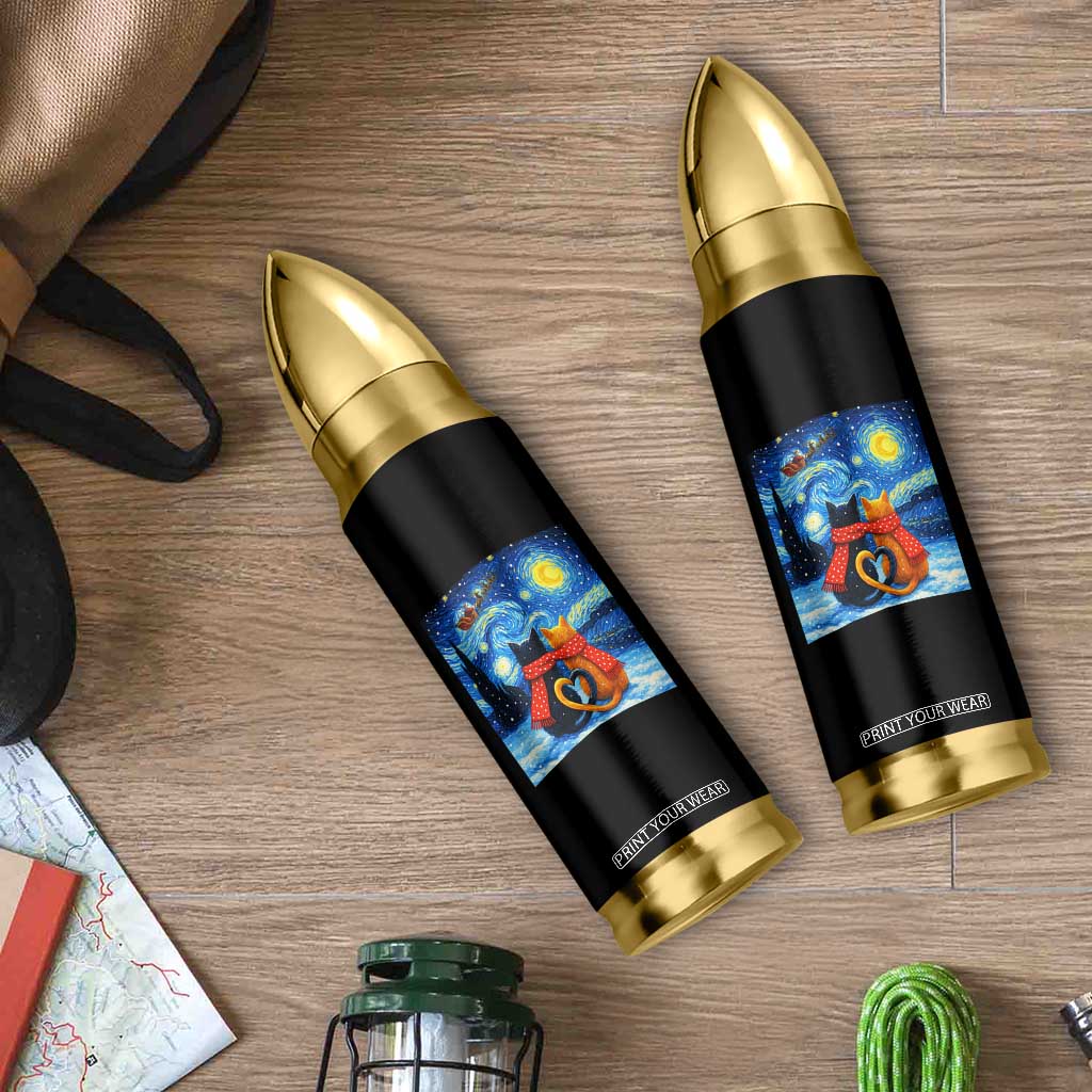 Funny Couples Christmas Bullet Tumbler Cats Lover Starry Night TS14 Print Your Wear