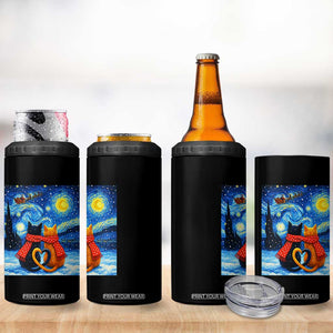 Funny Couples Christmas 4 in 1 Can Cooler Tumbler Cats Lover Starry Night TS14 Print Your Wear