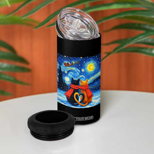 Funny Couples Christmas 4 in 1 Can Cooler Tumbler Cats Lover Starry Night TS14 Print Your Wear