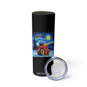 Funny Couples Christmas Skinny Tumbler Cats Lover Starry Night TS14 Print Your Wear