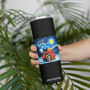 Funny Couples Christmas Skinny Tumbler Cats Lover Starry Night TS14 Print Your Wear
