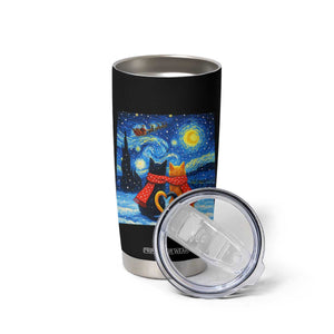 Funny Couples Christmas Tumbler Cup Cats Lover Starry Night TS14 Print Your Wear