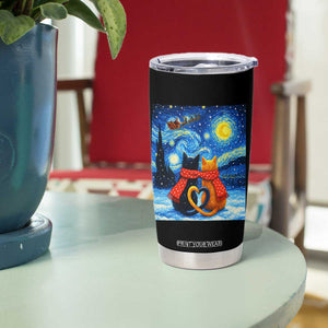 Funny Couples Christmas Tumbler Cup Cats Lover Starry Night TS14 Print Your Wear