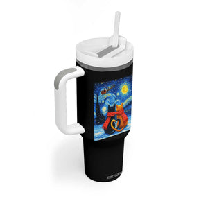 Funny Couples Christmas Tumbler With Handle Cats Lover Starry Night TS14 Print Your Wear