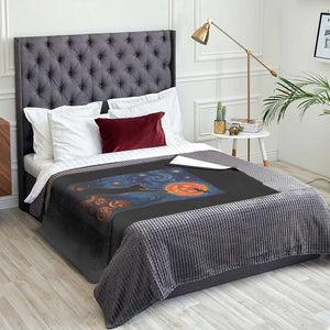 Black Cat Halloween Throw Blanket Starry Night Van Gogh TS14 Print Your Wear
