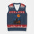 Black Cat Halloween V-Neck Knit Sweater Vest Starry Night Van Gogh TS14 Navy Red Print Your Wear
