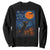 Black Cat Halloween Sweatshirt Starry Night Van Gogh TS14 Black Print Your Wear