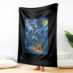 Wedigo Cryptid Christmas Throw Blanket Native American Starry Night Xmas TS14 Print Your Wear