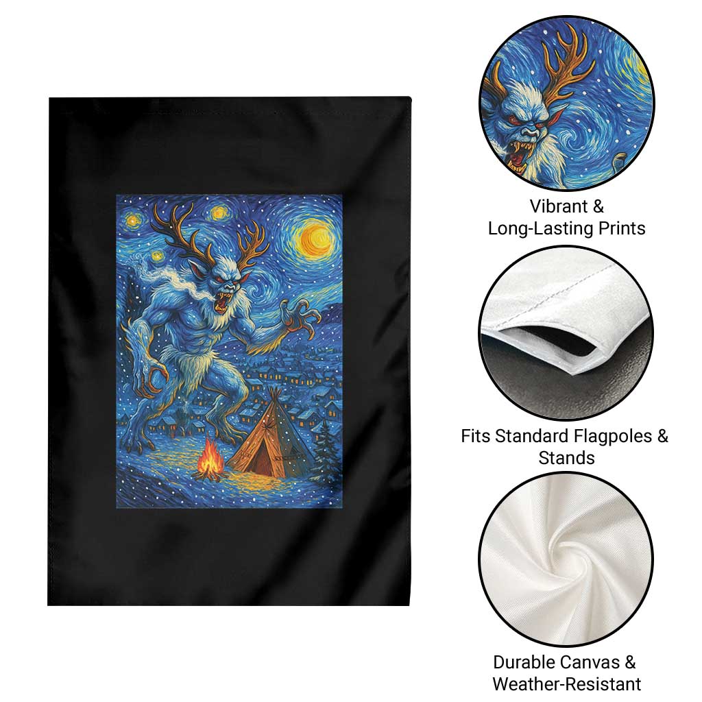 Wedigo Cryptid Christmas Garden Flag Native American Starry Night Xmas TS14 Print Your Wear