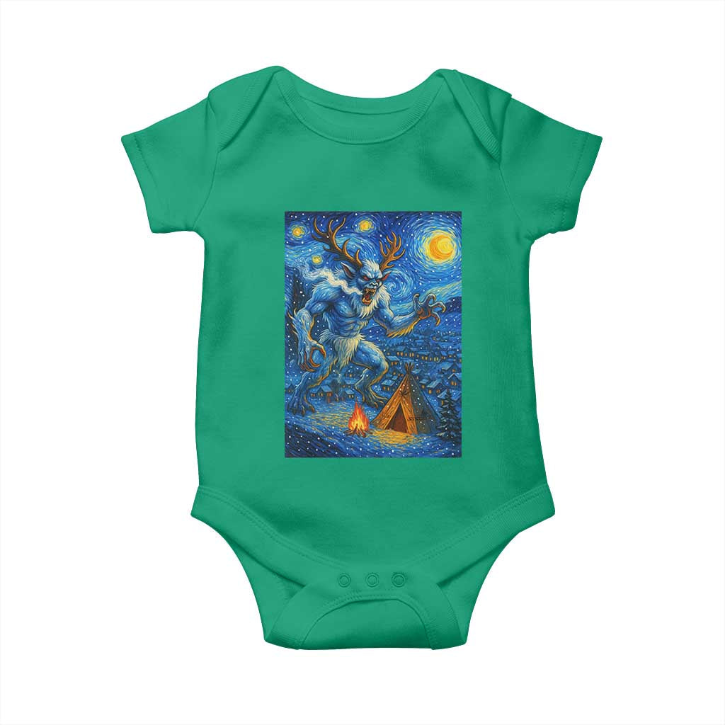Wedigo Cryptid Christmas Baby Onesie Native American Starry Night Xmas TS14 Irish Green Print Your Wear