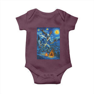 Wedigo Cryptid Christmas Baby Onesie Native American Starry Night Xmas TS14 Maroon Print Your Wear