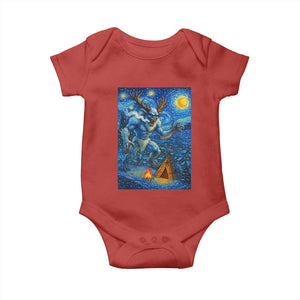 Wedigo Cryptid Christmas Baby Onesie Native American Starry Night Xmas TS14 Red Print Your Wear