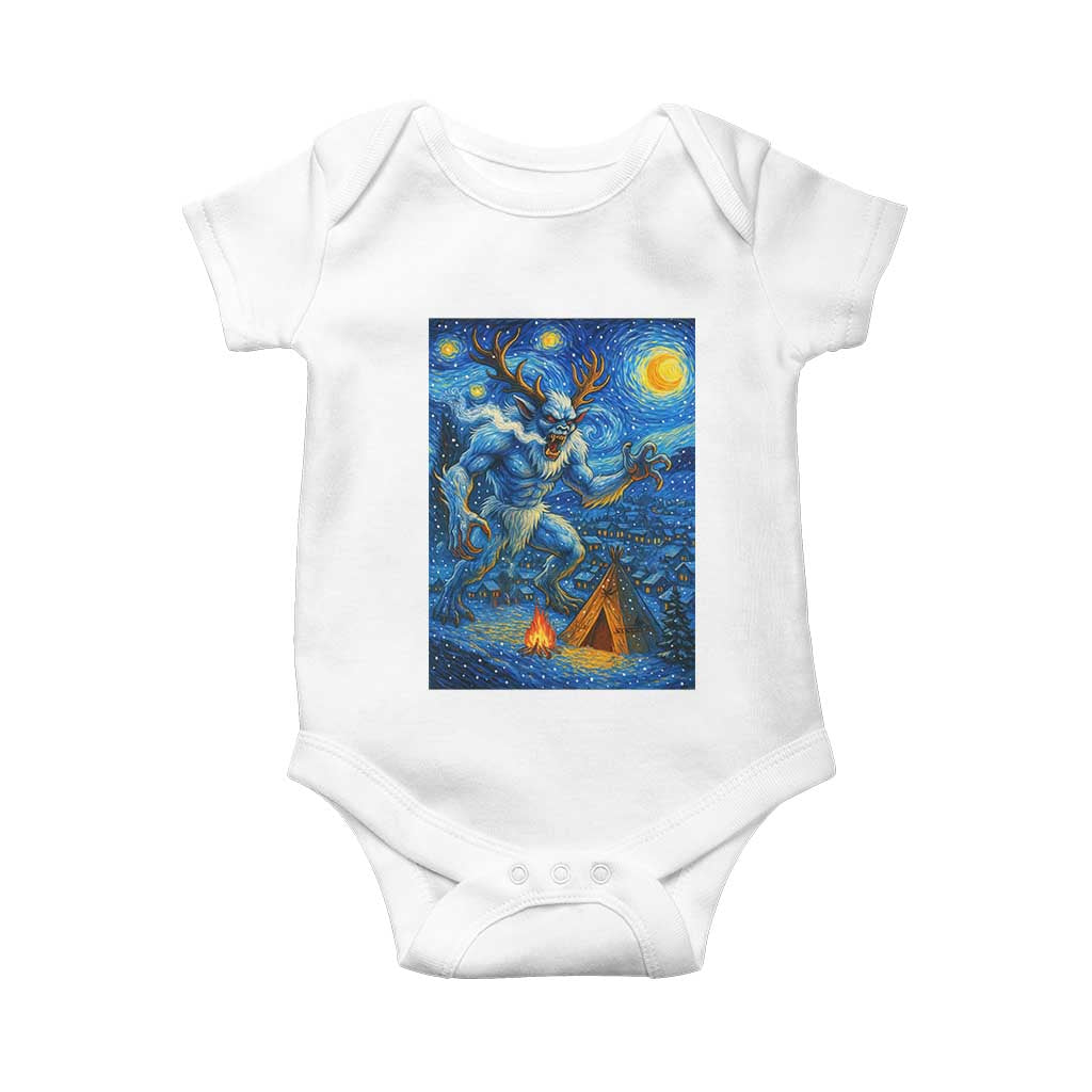 Wedigo Cryptid Christmas Baby Onesie Native American Starry Night Xmas TS14 White Print Your Wear