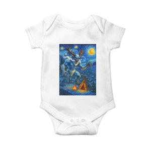 Wedigo Cryptid Christmas Baby Onesie Native American Starry Night Xmas TS14 White Print Your Wear