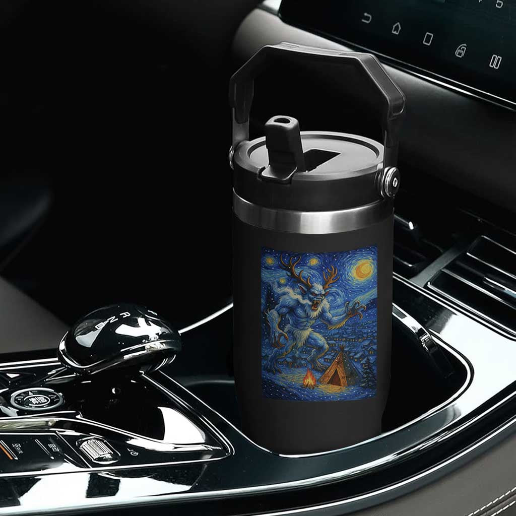 Wedigo Cryptid Christmas Flip Straw Tumbler Native American Starry Night Xmas TS14 Print Your Wear