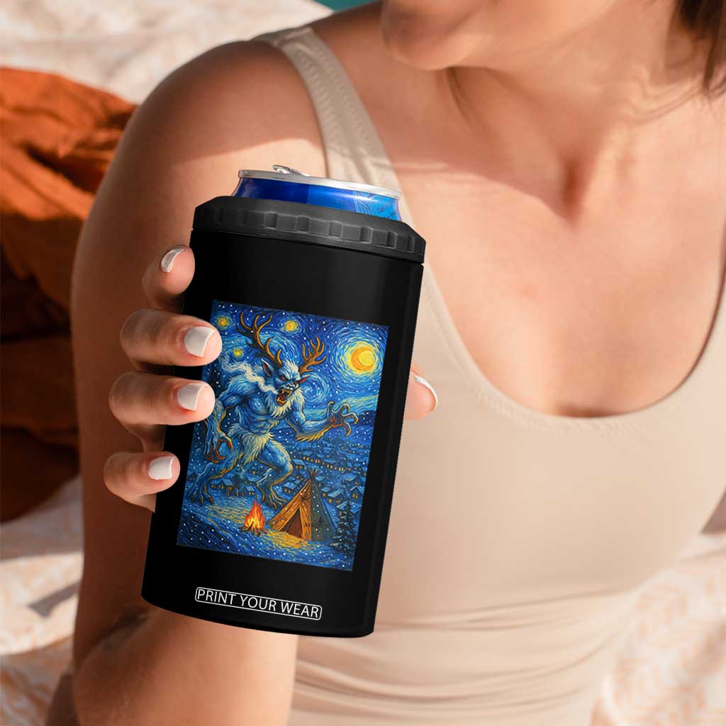 Wedigo Cryptid Christmas 4 in 1 Can Cooler Tumbler Native American Starry Night Xmas TS14 Print Your Wear