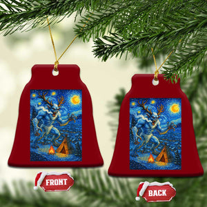 Wedigo Cryptid Xmas Ceramic Ornament Native American Starry Night Xmas - Print Your Wear