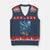 Wedigo Cryptid Xmas V-Neck Knit Sweater Vest Native American Starry Night Xmas - Print Your Wear