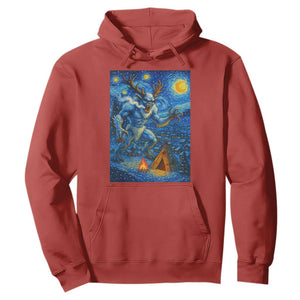 Wedigo Cryptid Christmas Hoodie Native American Starry Night Xmas TS14 Red Print Your Wear